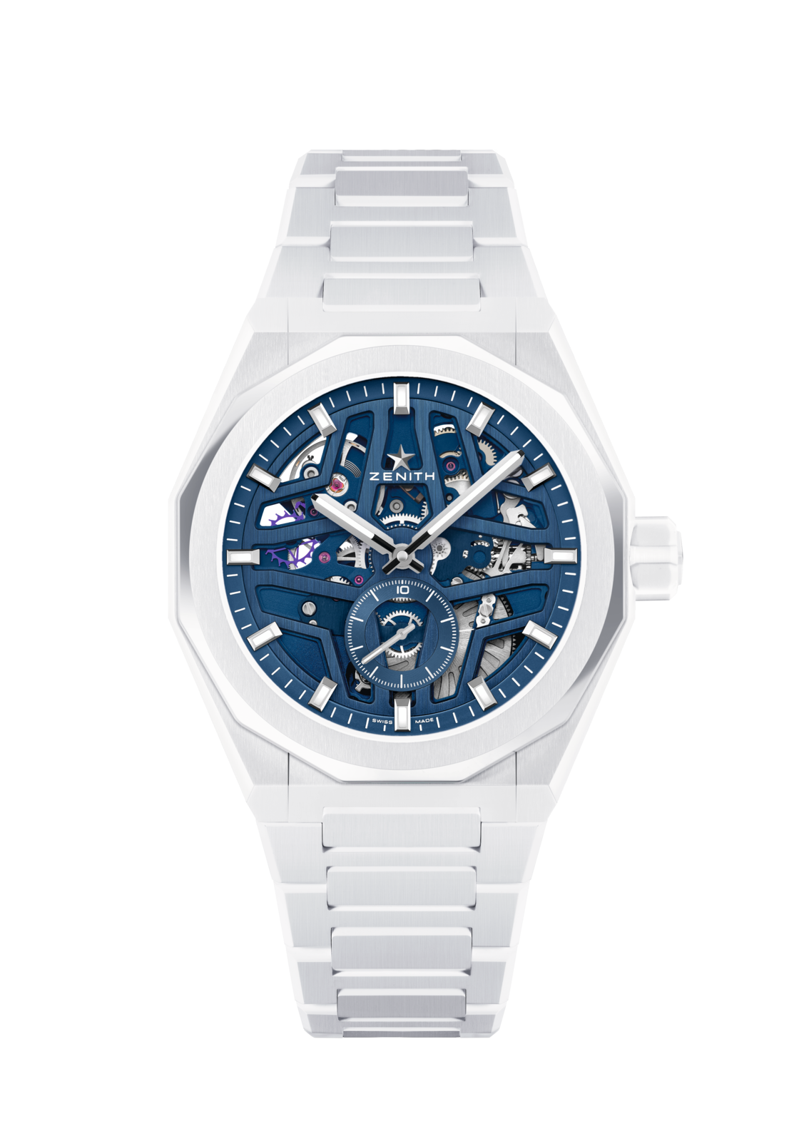 Zenith DEFY Skyline Skeleton White Ceramic 41 mm Blue Dial White Ceramic Bracelet 49.9301.3620/79.I001