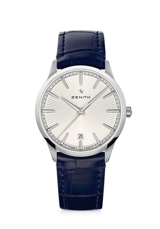 Zenith ELITE CLASSIC 40.5 mm Silver Dial Stainless Steel Alligator Leather Strap 03.3100.670/01.C922