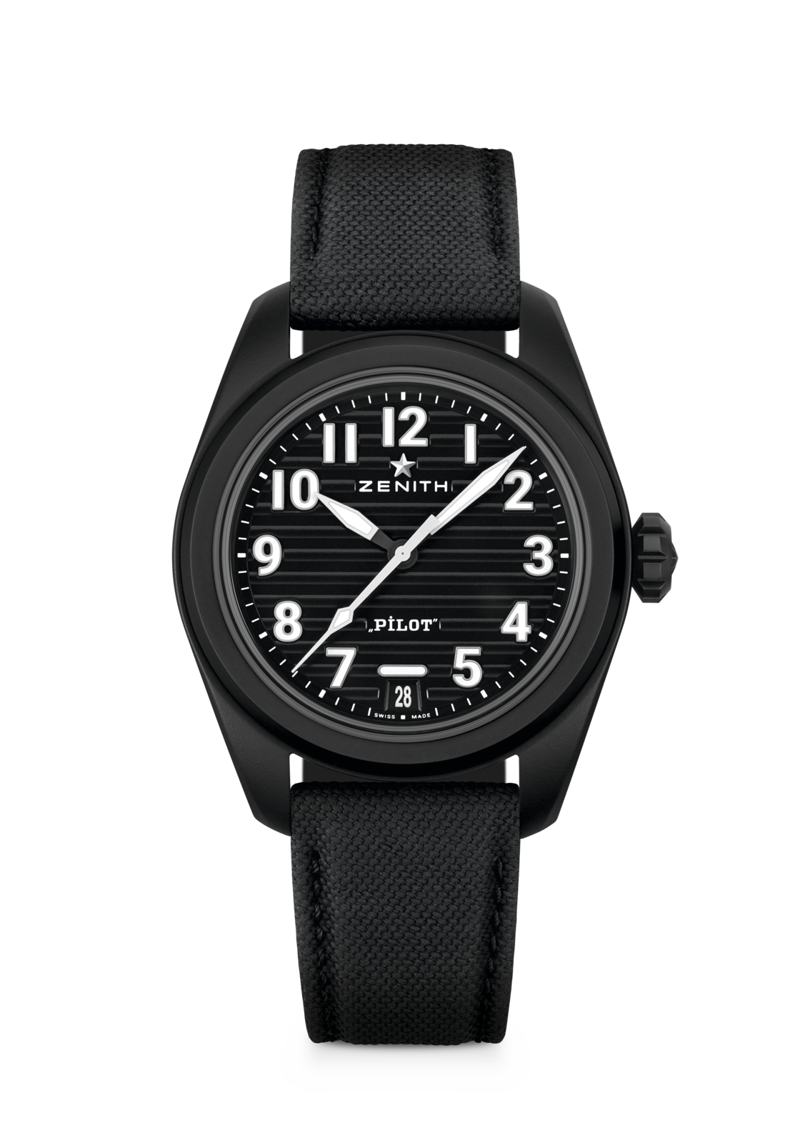 Zenith PILOT Automatic 40 mm Black Dial Black Ceramic Rubber Strap 49.4000.3620/21.I001