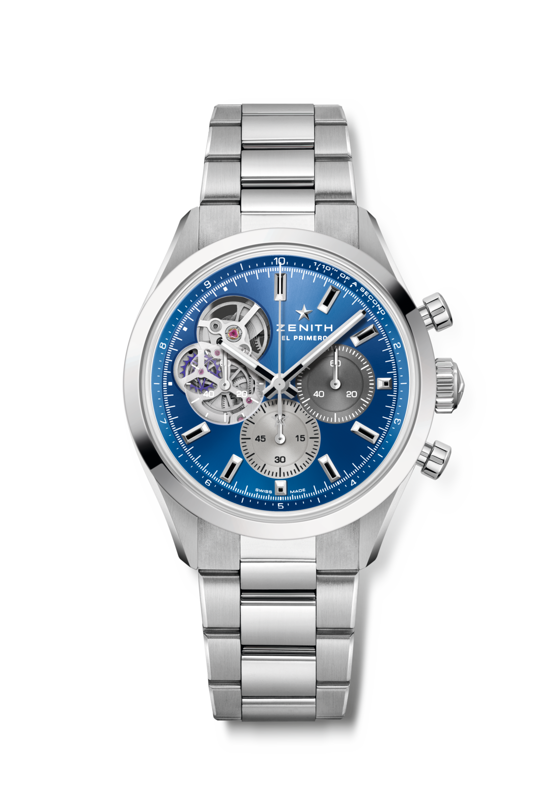 Zenith CHRONOMASTER OPEN 39.5 mm Blue Dial Stainless Steel Bracelet 03.3300.3604/51.M3300