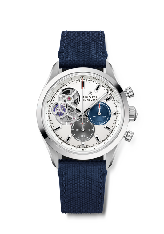 Zenith CHRONOMASTER OPEN 39.5 mm White Dial Stainless Steel Rubber Strap 03.3300.3604/69.C823