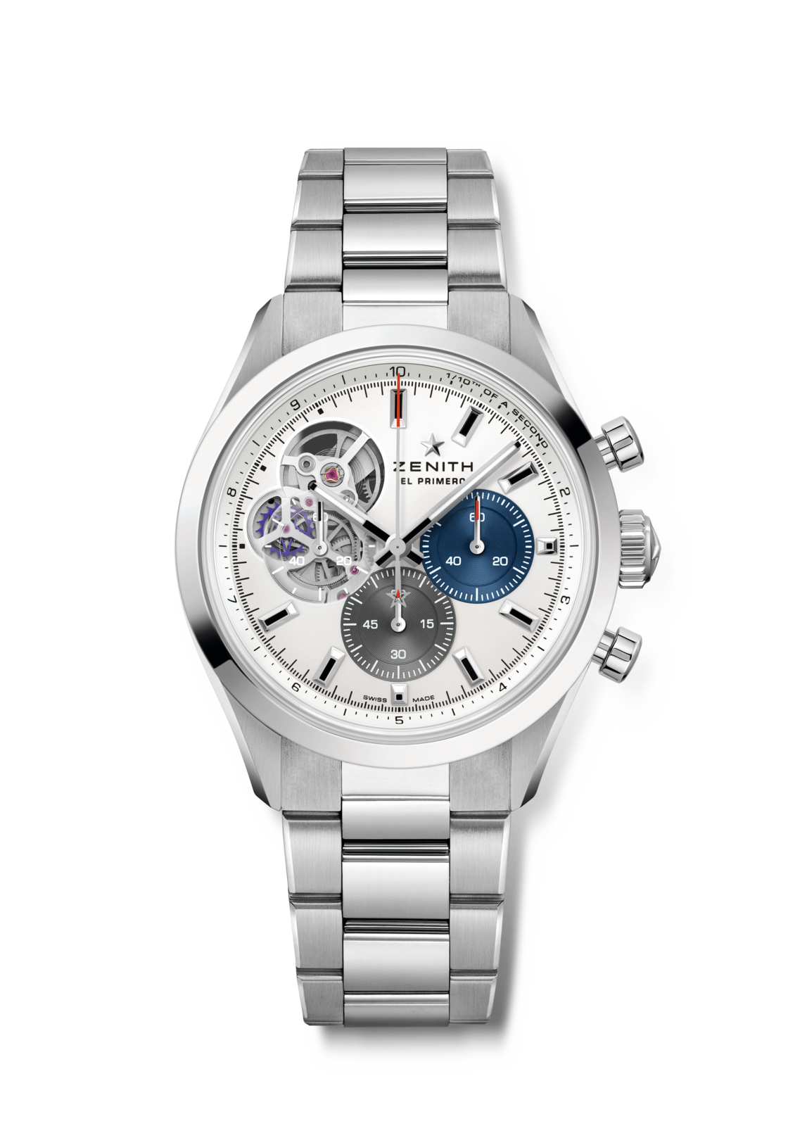 Zenith CHRONOMASTER OPEN 39.5 mm Silver Dial Stainless Steel Bracelet 03.3300.3604/69.M3300