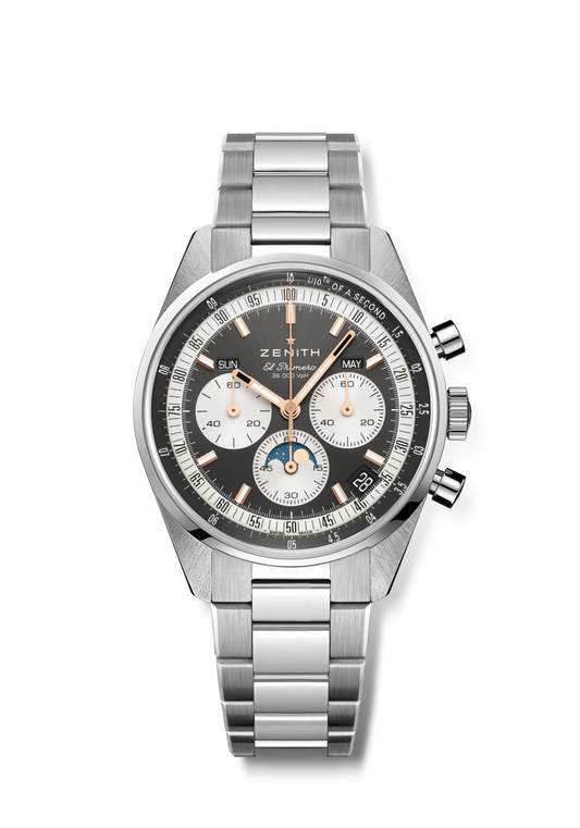 Zenith CHRONOMASTER ORIGINAL 38 mm Grey Dial Stainless Steel Bracelet 03.3400.3610/39.M3200