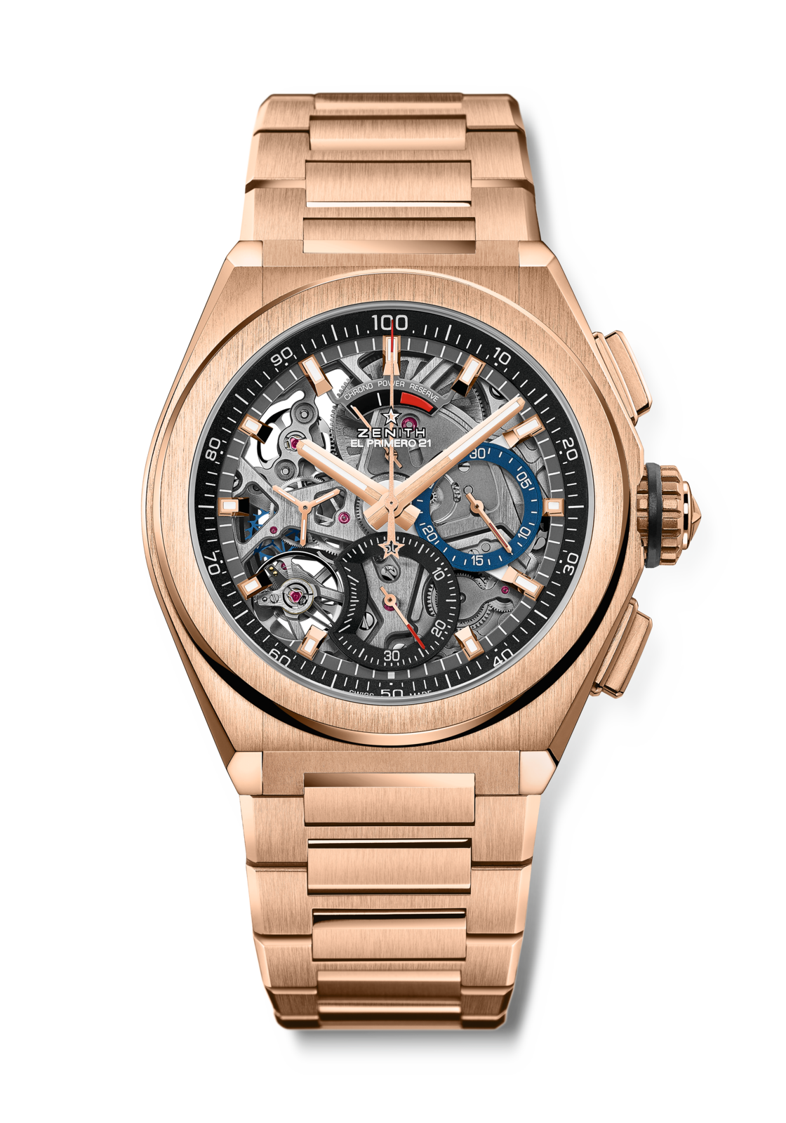 Zenith DEFY 21 44 mm Dark Grey Dial 18k Rose Gold Bracelet 18.9000.9004/71.M9000