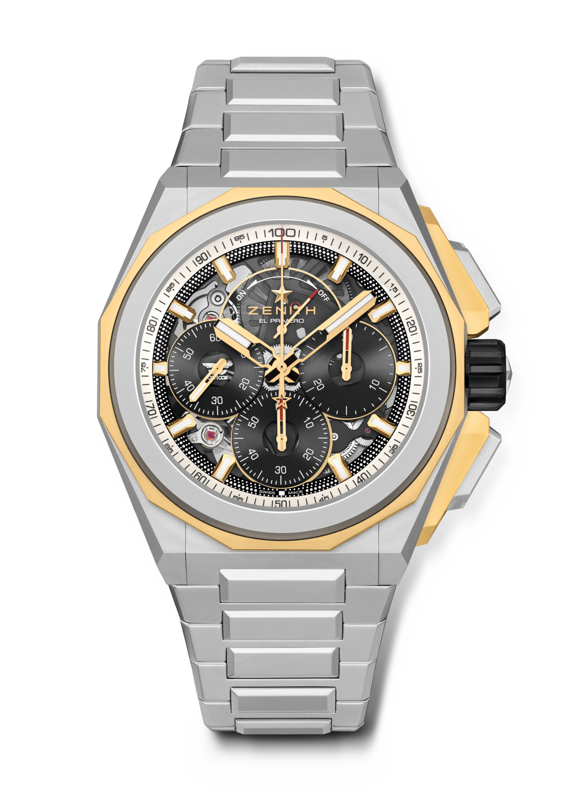 Zenith DEFY EXTREME CARL COX 45 mm Grey Dial Stainless Steel with 18k Yellow Gold Bracelet 06.9100.9004/21.I001