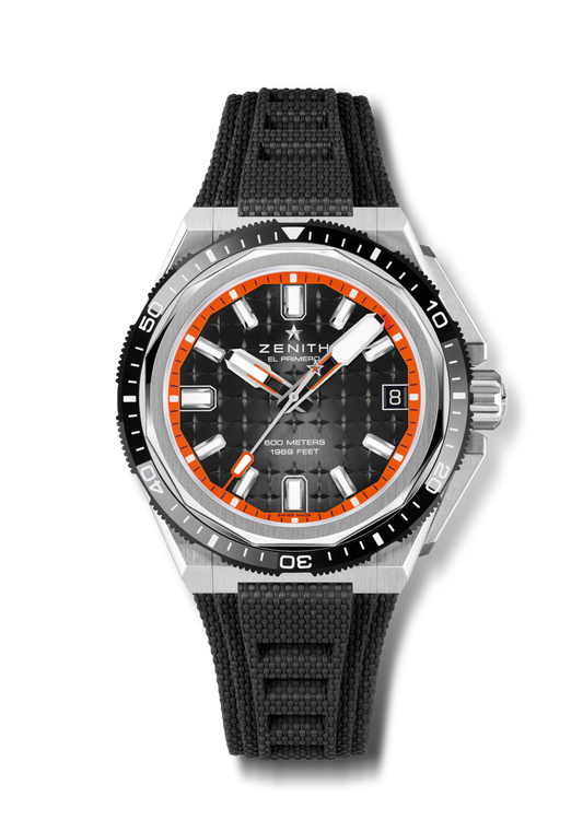 Zenith DEFY EXTREME DIVER 42.5 mm Black Dial Brushed Titanium Fabric Strap 95.9600.3620/21.I300