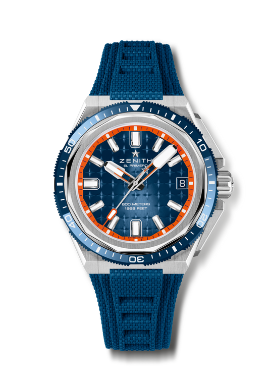 Zenith DEFY EXTREME DIVER 42.5 mm Blue Dial Brushed Titanium Fabric Strap 95.9601.3620/51.I301