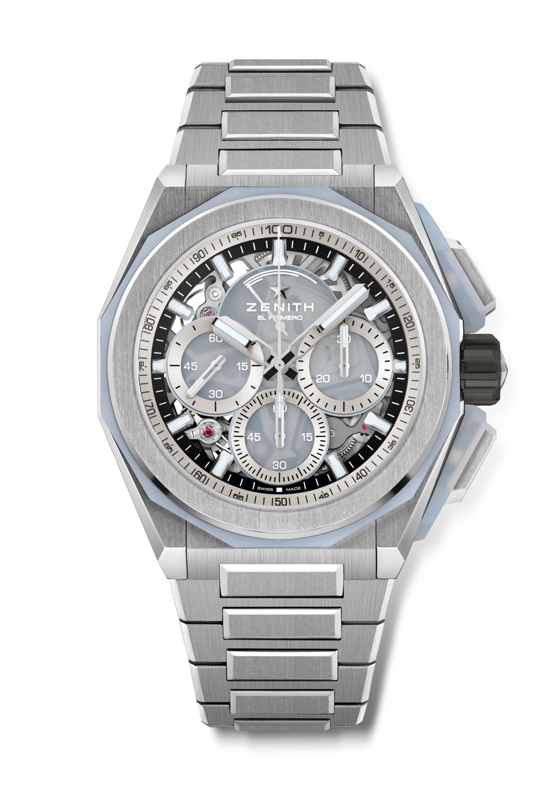 Zenith DEFY Extreme Glacier 45 mm Silver Dial Brushed Titanium Bracelet 95.9201.9004/25.I001