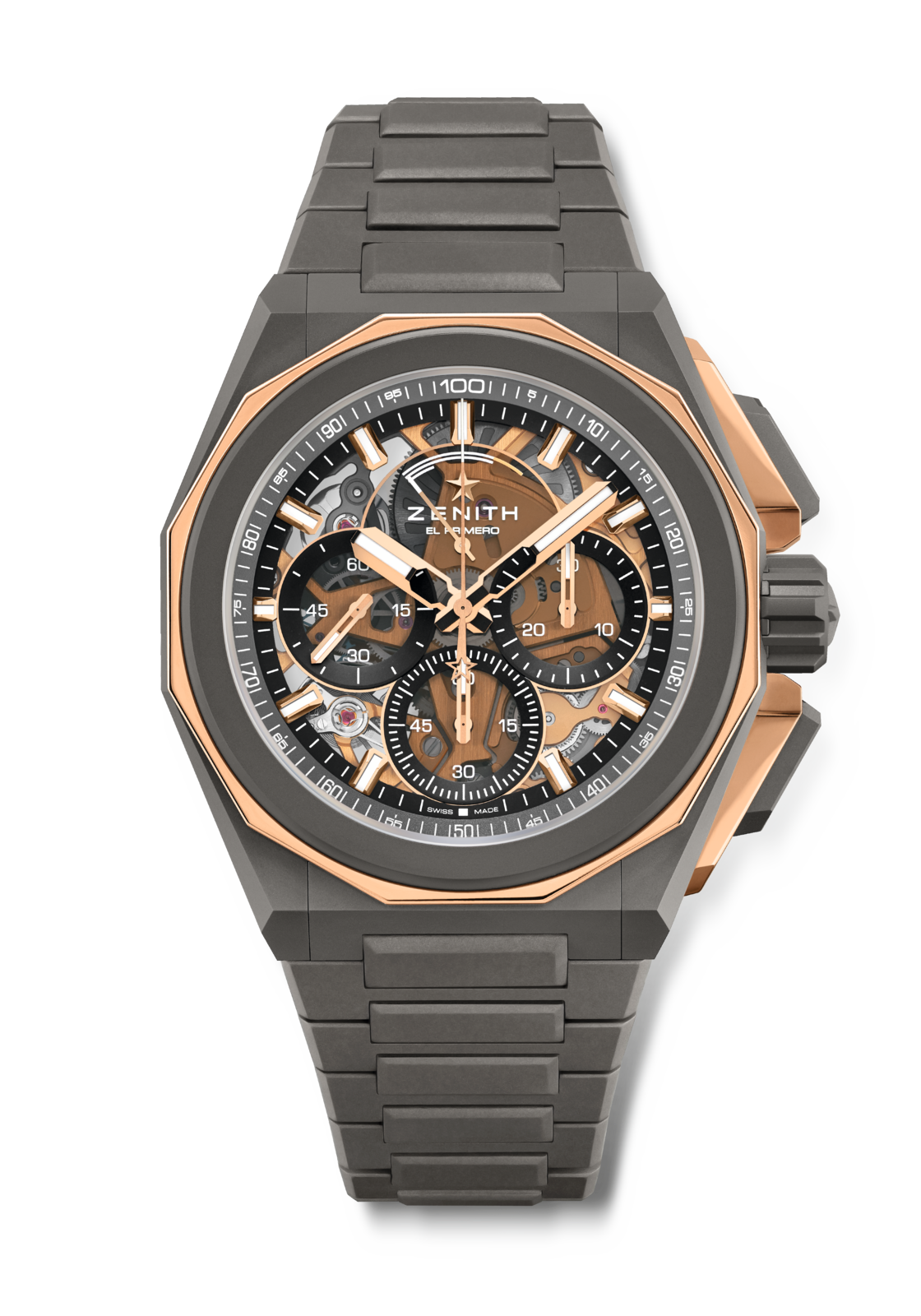 Zenith DEFY EXTREME 45 mm Black Dial Microblasted Titanium with 18k Rose Gold Bracelet 87.9100.9004/03.I001