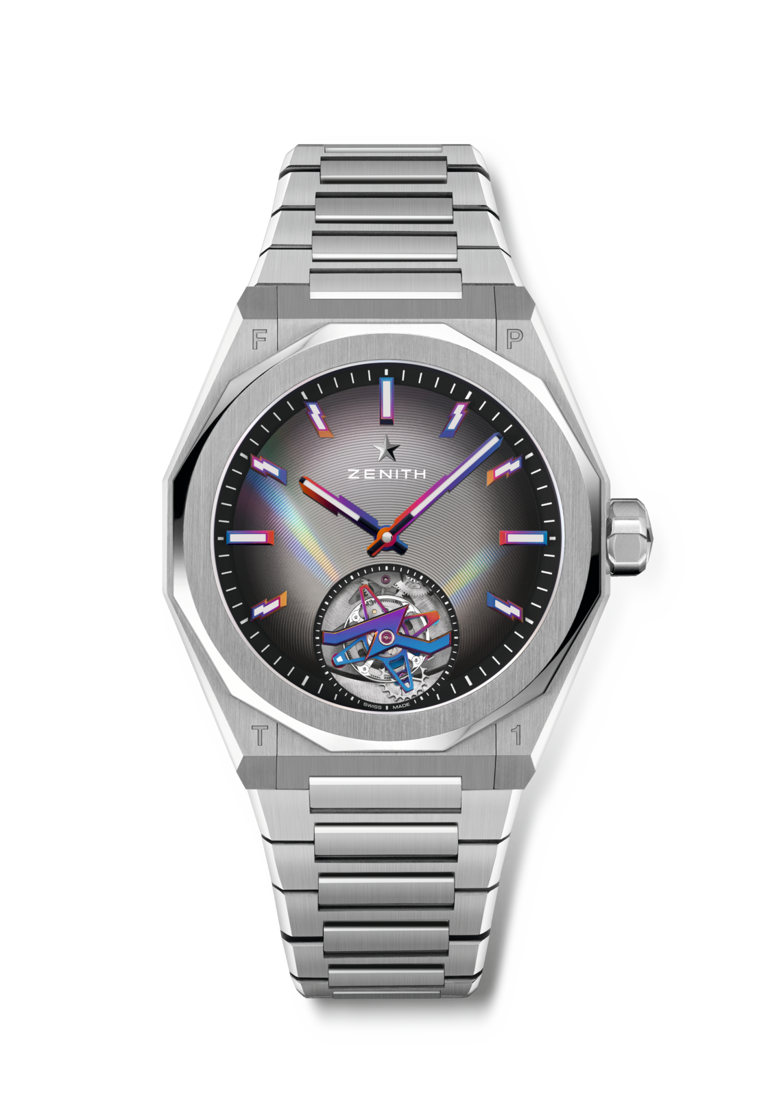 Zenith DEFY SKYLINE TOURBILLON FELIPE PANTONE EDITION 41 mm Grey Dial Stainless Steel Bracelet 03.9301.3630/49.I001