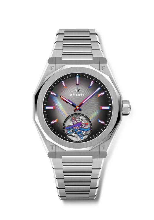 Zenith DEFY SKYLINE TOURBILLON FELIPE PANTONE EDITION 41 mm Grey Dial Stainless Steel Bracelet 03.9301.3630/49.I001