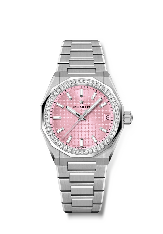 Zenith DEFY SKYLINE 36 mm Pink Dial with Diamonds Stainless Steel Bracelet 16.9400.670/18.I001