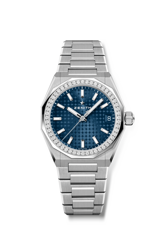 Zenith DEFY SKYLINE 36 mm Blue Dial with Diamonds Stainless Steel Bracelet 16.9400.670/51.I001