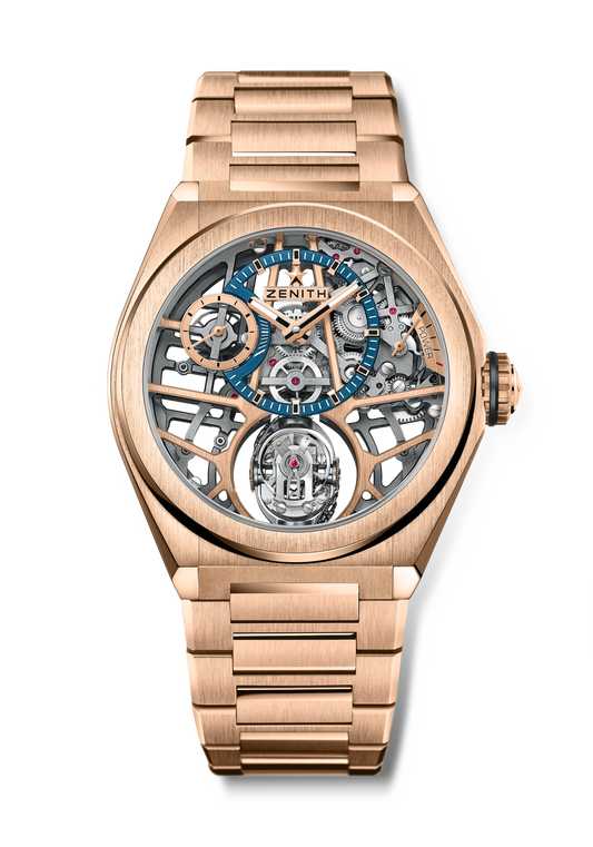 Zenith DEFY ZERO G 44 mm Transparent Dial 18k Rose Gold Bracelet 18.9000.8812/79.M9000