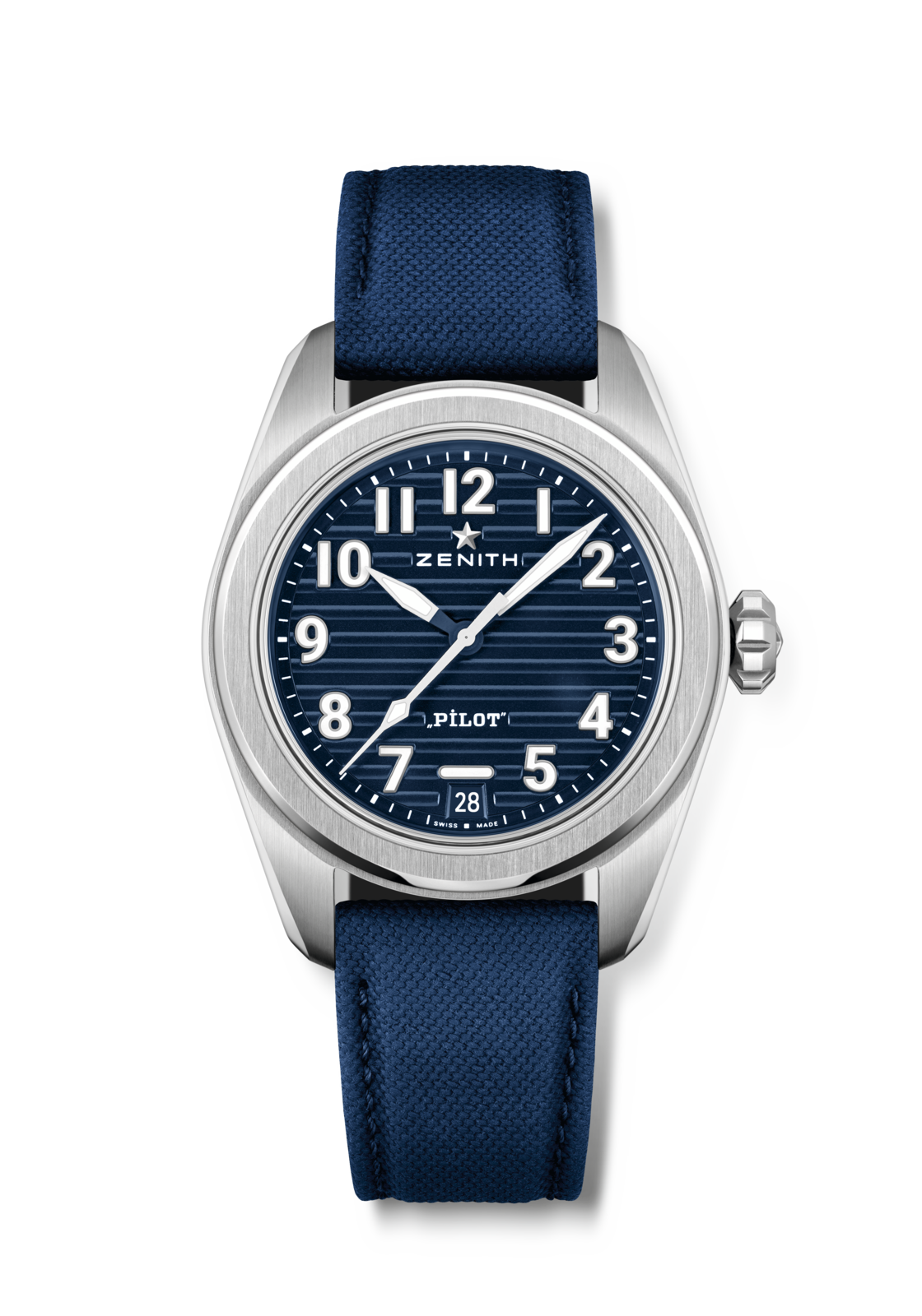 Zenith PILOT AUTOMATIC 40 mm Blue Dial Stainless Steel Rubber Strap 03.4000.3620/51.I003