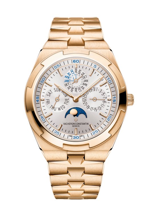 Vacheron Constantin Overseas perpetual calendar ultra-thin 41.5 mm Silver Dial 18K Pink Gold Bracelet 4300V/220R-B064