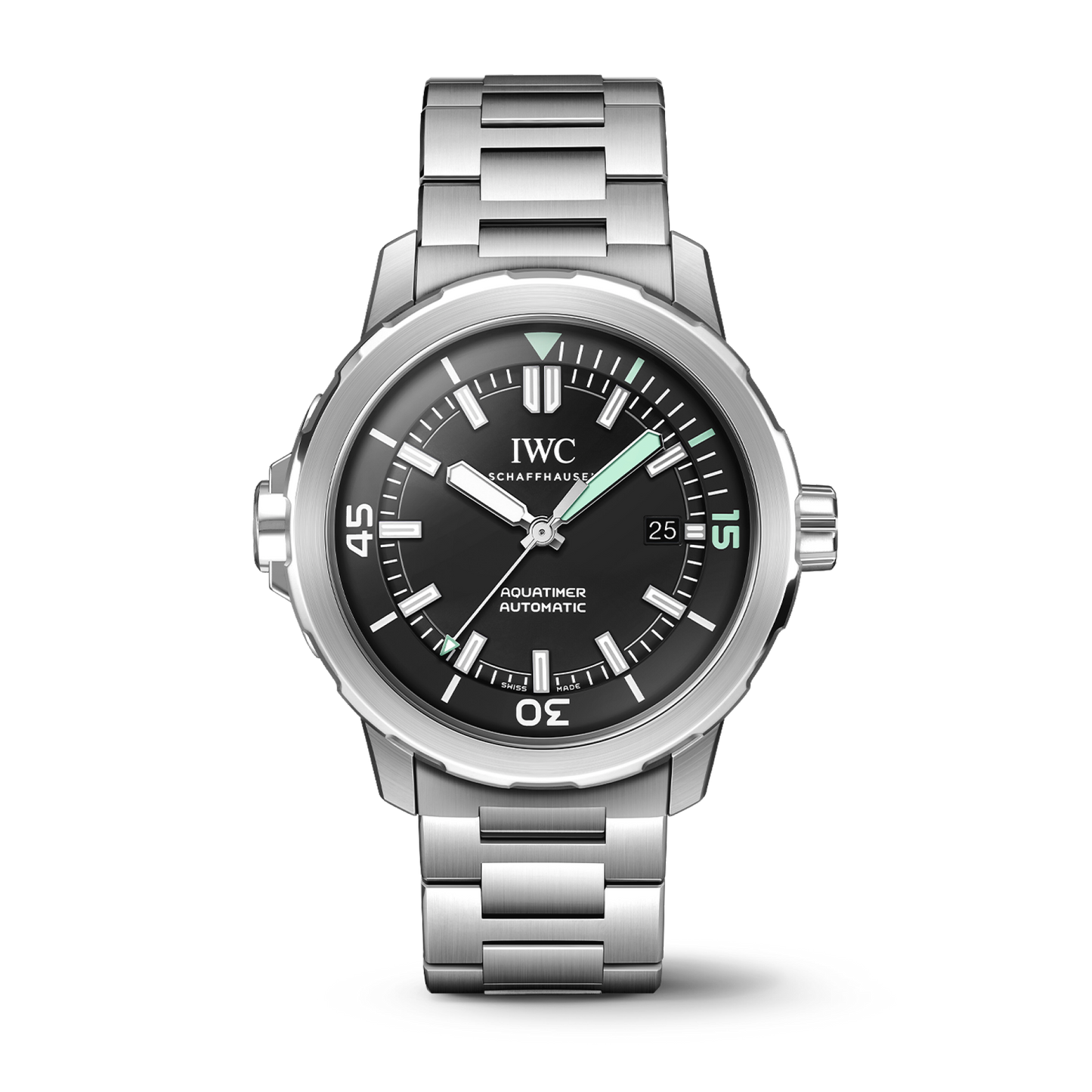 IWC Schaffhausen Aquatimer Automatic 42 mm Black Dial Stainless Steel Stainless Steel Bracelet IW328803