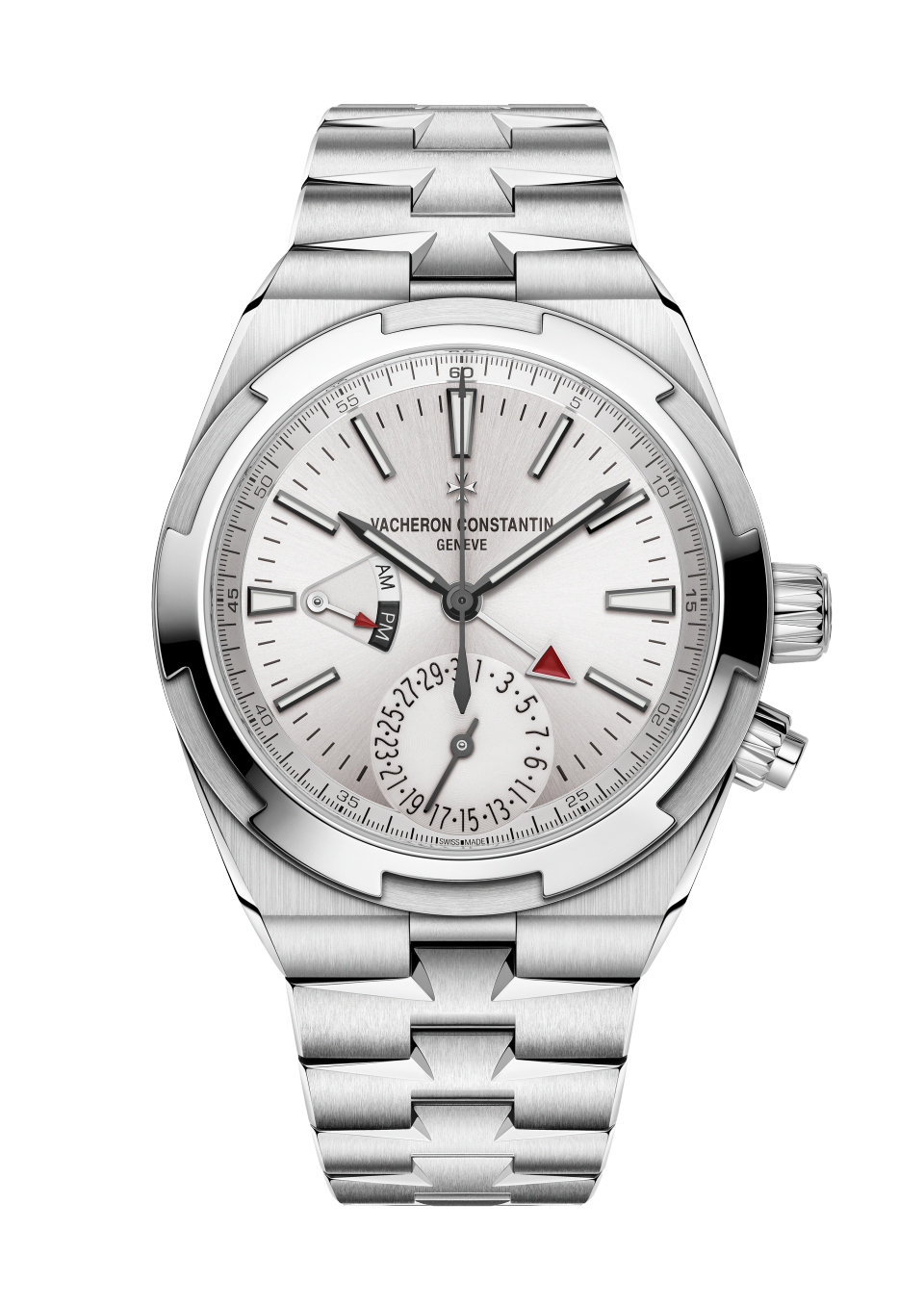 Vacheron Constantin Overseas dual time 41 mm Silver Dial Stainless Steel Bracelet 7920V/210A-B333