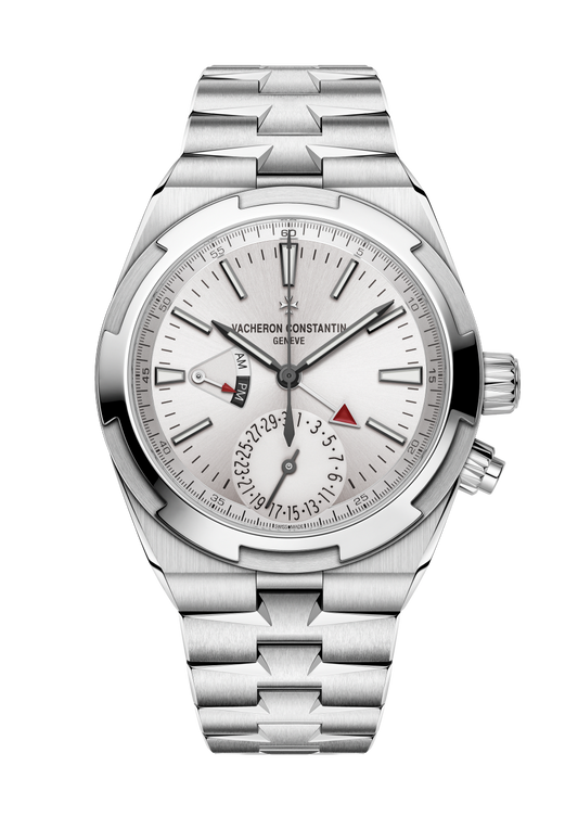 Vacheron Constantin Overseas dual time 41 mm Silver Dial Stainless Steel Bracelet 7920V/210A-B333