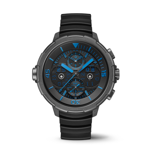 IWC Schaffhausen Aquatimer Perpetual Calendar Digital Date-Month 49 mm Black Dial Ceratanium® Black Rubber Strap IW379406