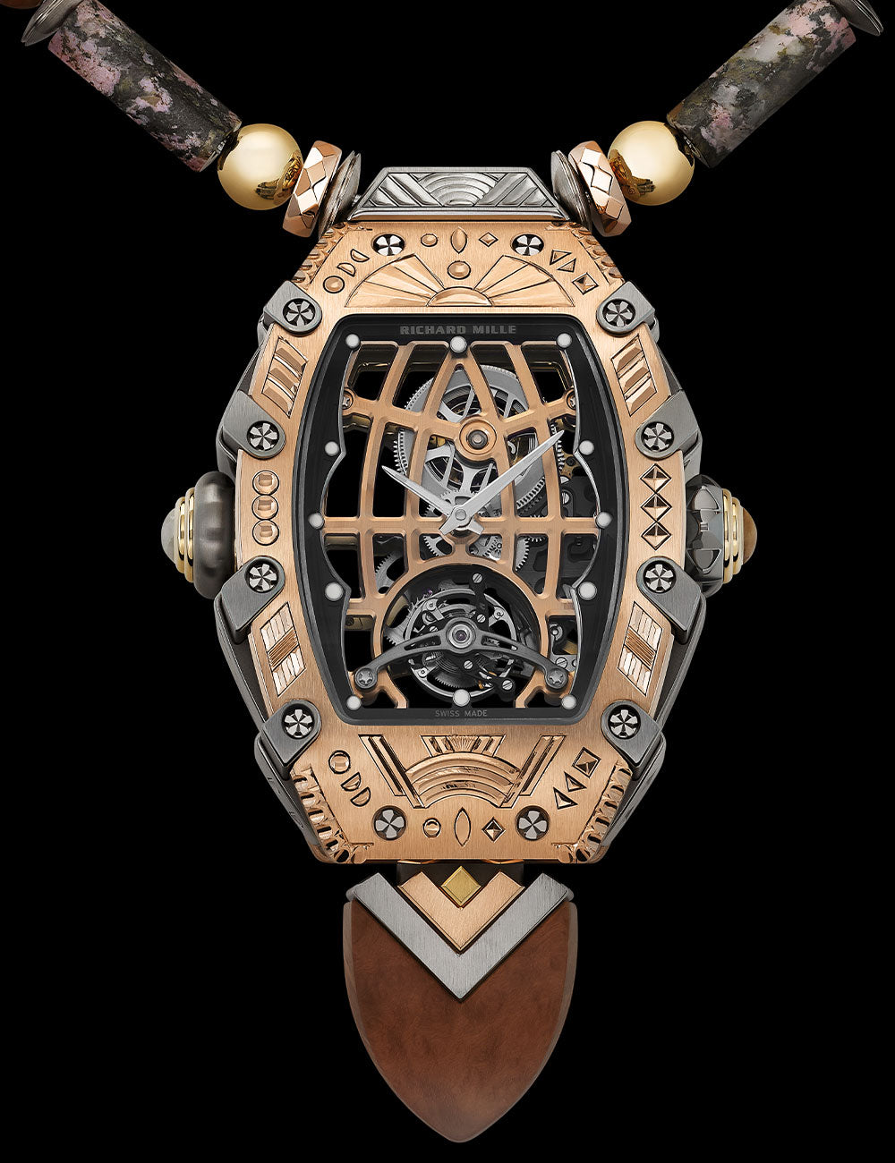 Richard Mille Rm S14 Automatic Winding Tourbillon Talisman Origine 30 mm 18K Rose Gold And Stainless Steel Dial Stainless Steel Satin Strap rm-s14