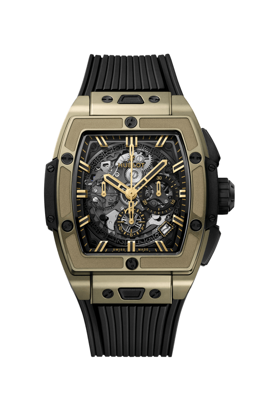 Hublot Spirit of Big Bang Full Magic Gold 42 mm Transparent Dial Polished 18K Magic Gold Rubber Strap 642.MX.0130.RX