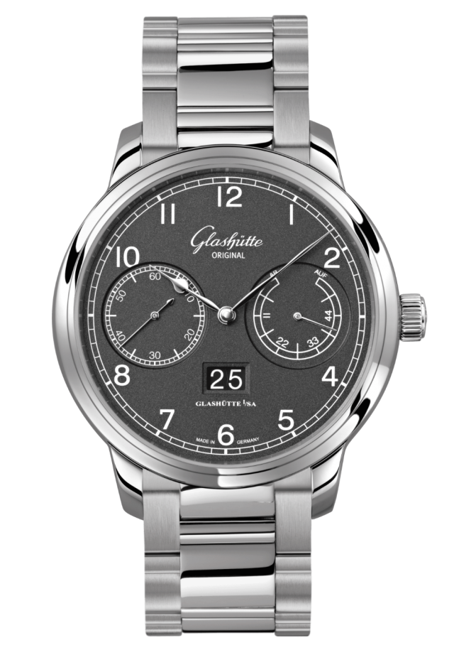 Glashuette Original Senator Observer 44 mm Grey Dial Stainless Steel Metal Bracelet 100-14-02-02-14