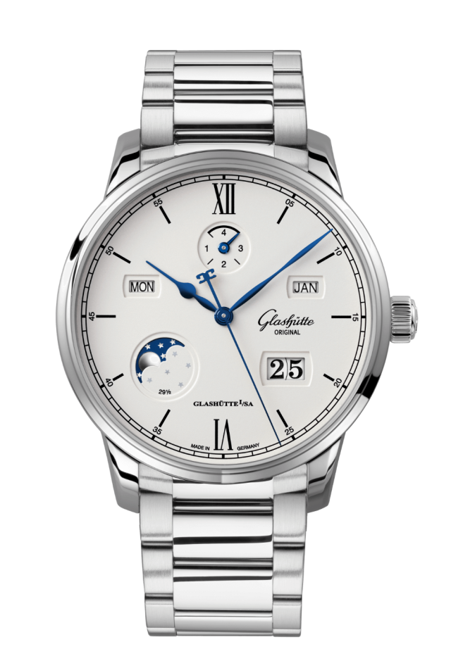 Glashuette Original Senator Excellence Perpetual Calendar 42 mm Silver Dial Stainless Steel Metal Bracelet 1-36-02-01-02-71