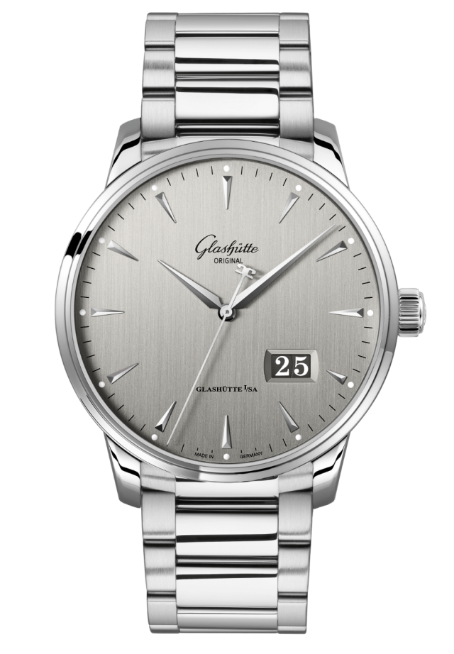 Glashuette Original Senator Excellence Panorama Date 42 mm Silver Dial Stainless Steel Metal Bracelet 1-36-03-03-02-71