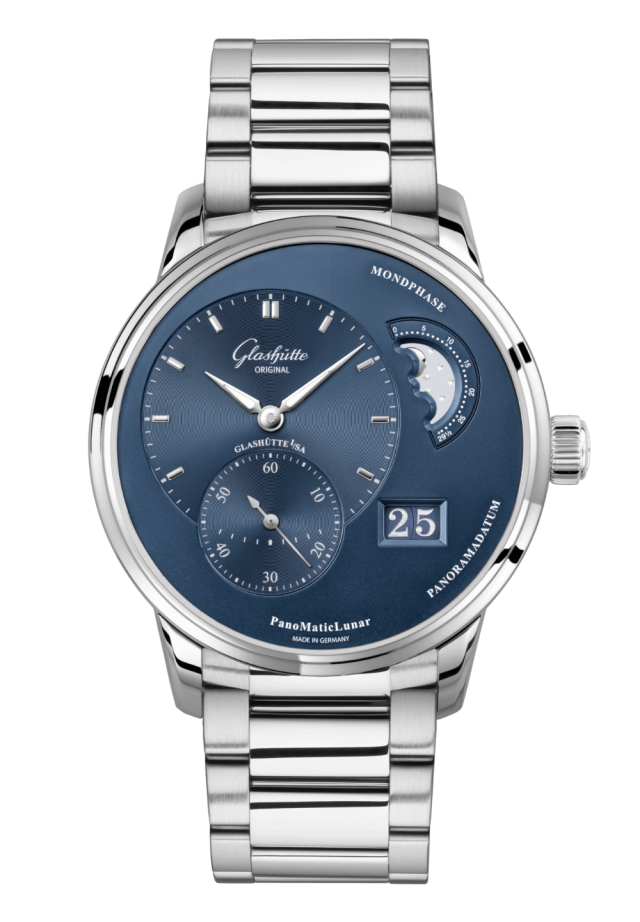 Glashuette Original PanoMaticLunar 40 mm Radiant Blue Dial Stainless Steel Stainless Steel 1-90-02-46-32-71