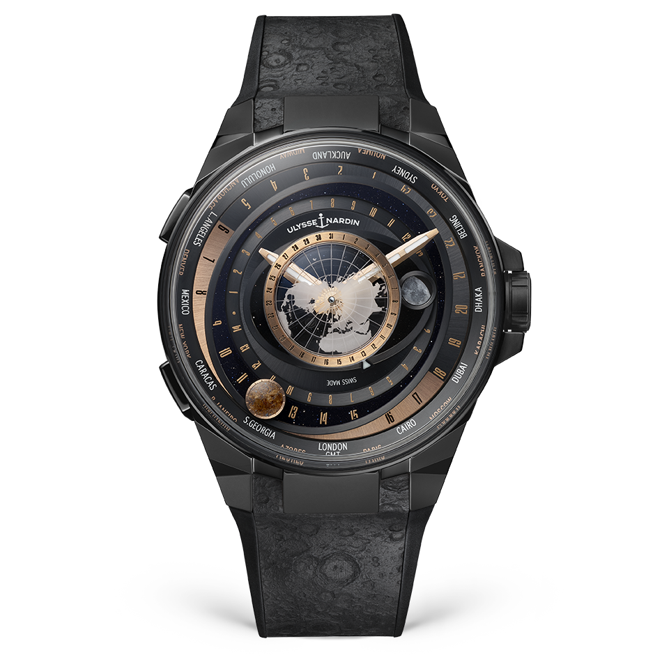 Ulysse Nardin Blast Moonstruck 45 mm Black Dial Titanium & Ceramic Rubber Strap 1063-400-2A/3B