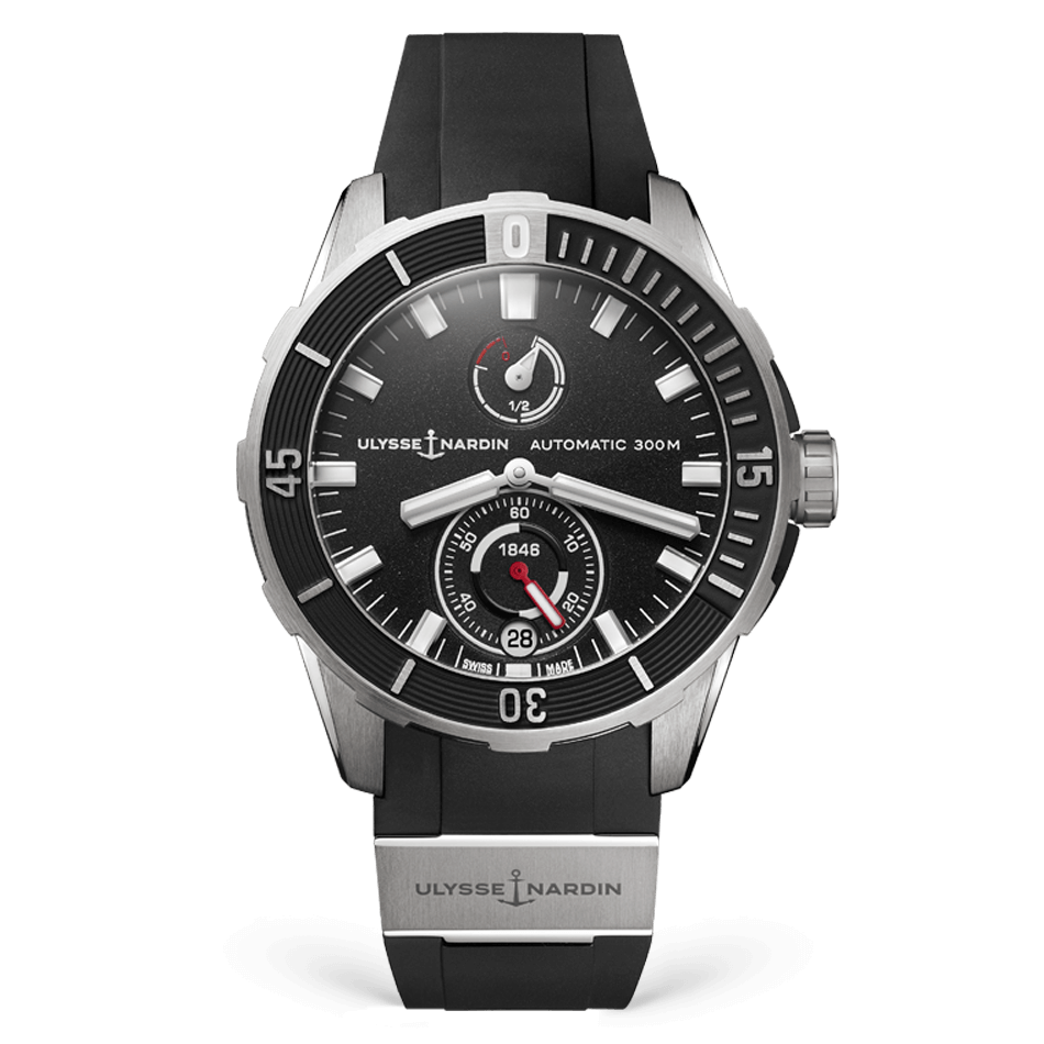 Ulysse Nardin Diver 44 mm Black Dial Titanium Rubber Strap 1183-170-3/92