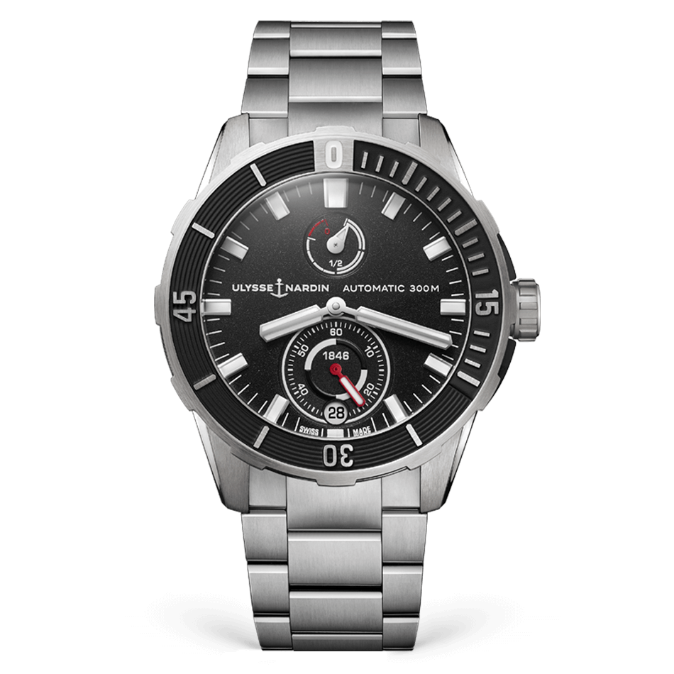 Ulysse Nardin Diver 44 mm Black Dial Titanium Bracelet 1183-170-7M/92