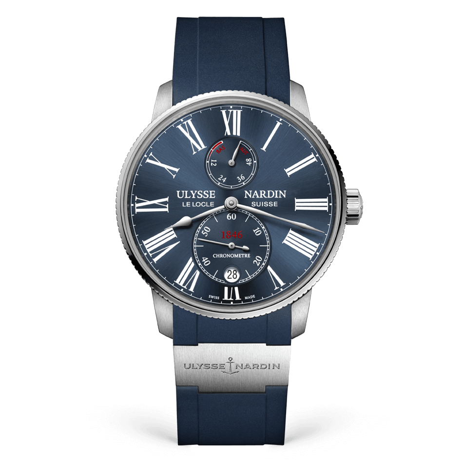 Ulysse Nardin Marine Torpilleur 42 mm Blue Dial Stainless Steel Rubber Strap 1183-310-3/43