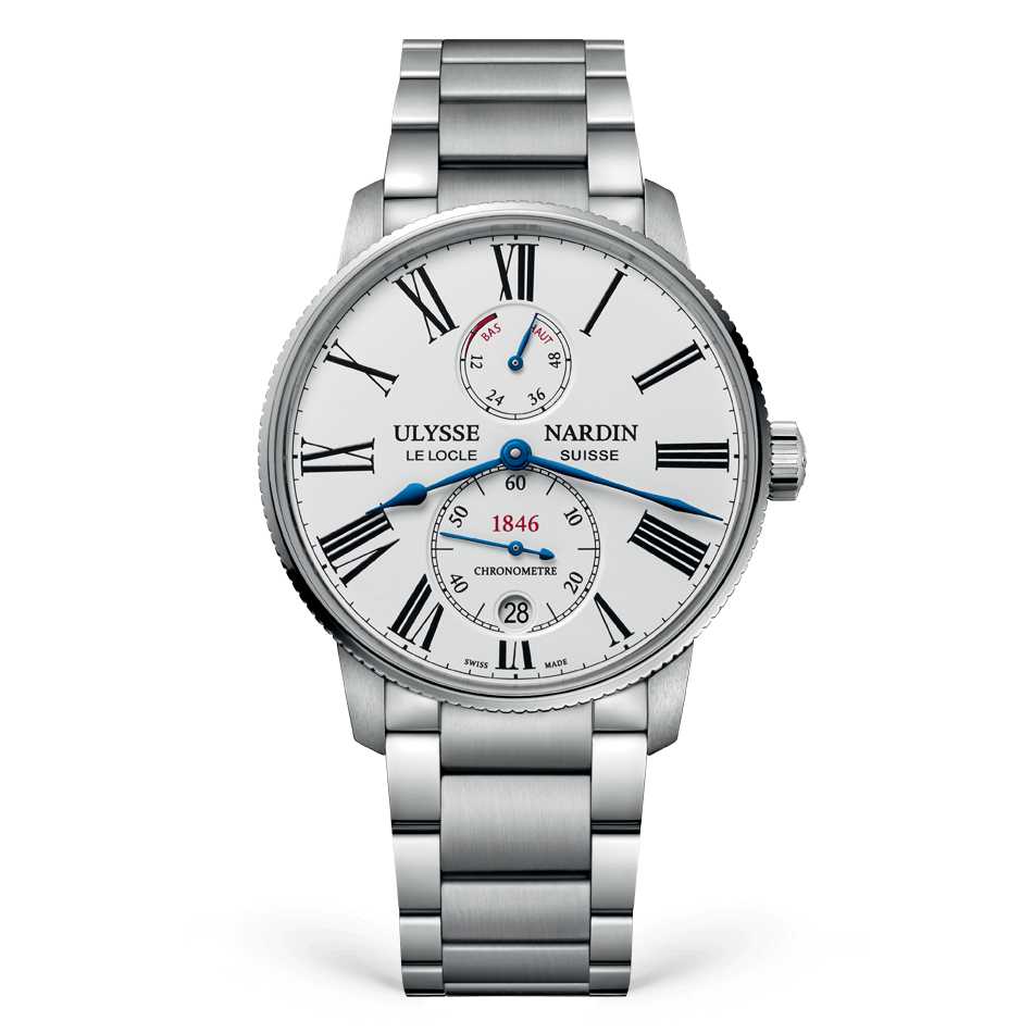 Ulysse Nardin Marine Torpilleur 42 mm Silver Dial Stainless Steel Bracelet 1183-310-7M/40