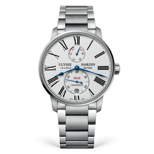 Ulysse Nardin Marine Torpilleur 42 mm Silver Dial Stainless Steel Bracelet 1183-310-7M/40