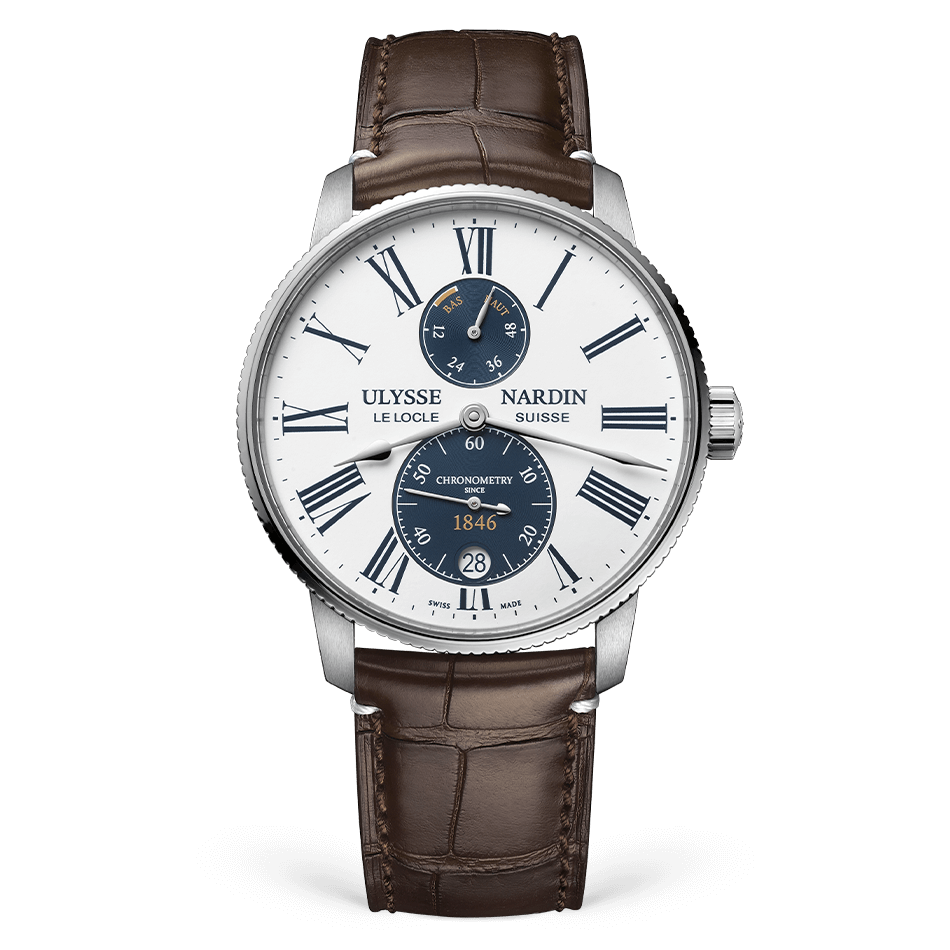 Ulysse Nardin Marine Torpilleur Panda 42 mm White Dial Stainless Steel Leather Strap 1183-310LE-0A-175/1A