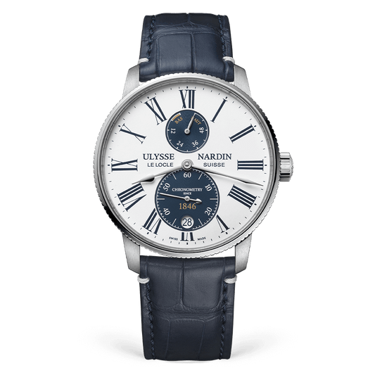 Ulysse Nardin Marine Torpilleur Panda 42 mm White Dial Stainless Steel Leather Strap 1183-310LE-0A-175/1B