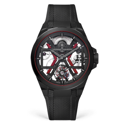 Ulysse Nardin Blast Tourbillon 45 mm Silver Dial Titanium / Ceramic Rubber Strap 1723-400-3A/BLACK