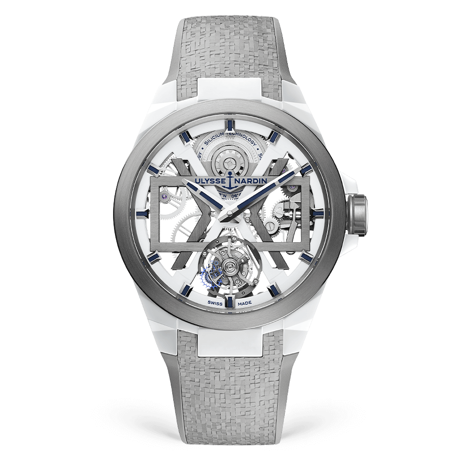 Ulysse Nardin Blast Tourbillon 45 mm Silver Dial Titanium / Ceramic Rubber Strap 1723-400-3B/00