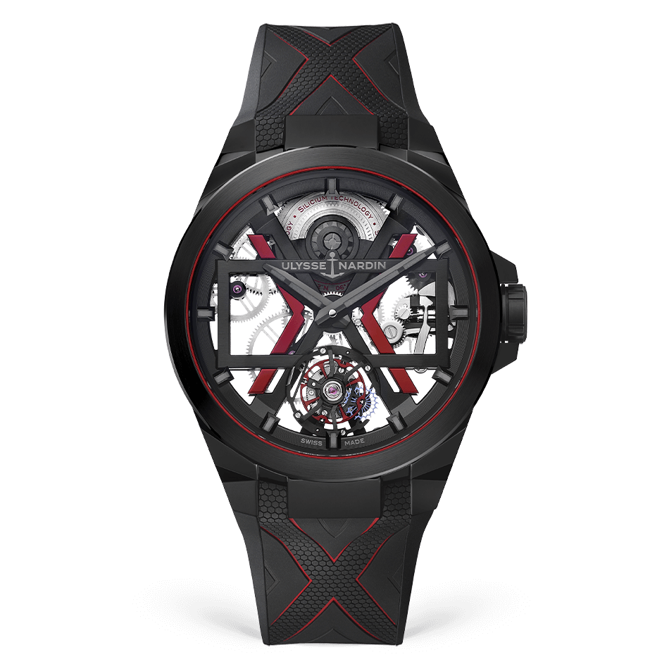 Ulysse Nardin Blast Tourbillon 45 mm Silver Dial Titanium / Ceramic Rubber Strap 1723-400-3B/BLACK