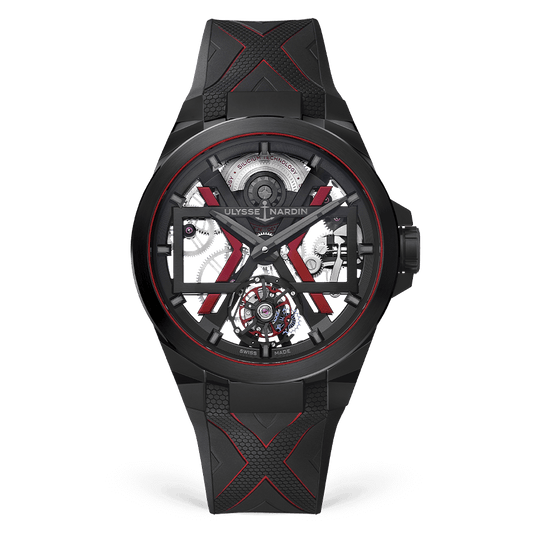 Ulysse Nardin Blast Tourbillon 45 mm Silver Dial Titanium / Ceramic Rubber Strap 1723-400-3B/BLACK