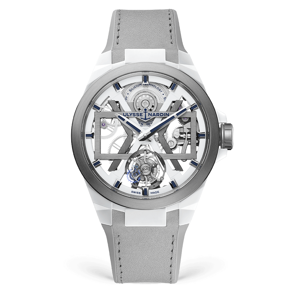 Ulysse Nardin Blast Tourbillon 45 mm Silver Dial Titanium / Ceramic Leather Strap 1723-400/00