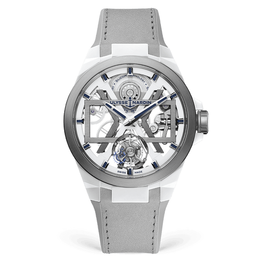 Ulysse Nardin Blast Tourbillon 45 mm Silver Dial Titanium / Ceramic Leather Strap 1723-400/00