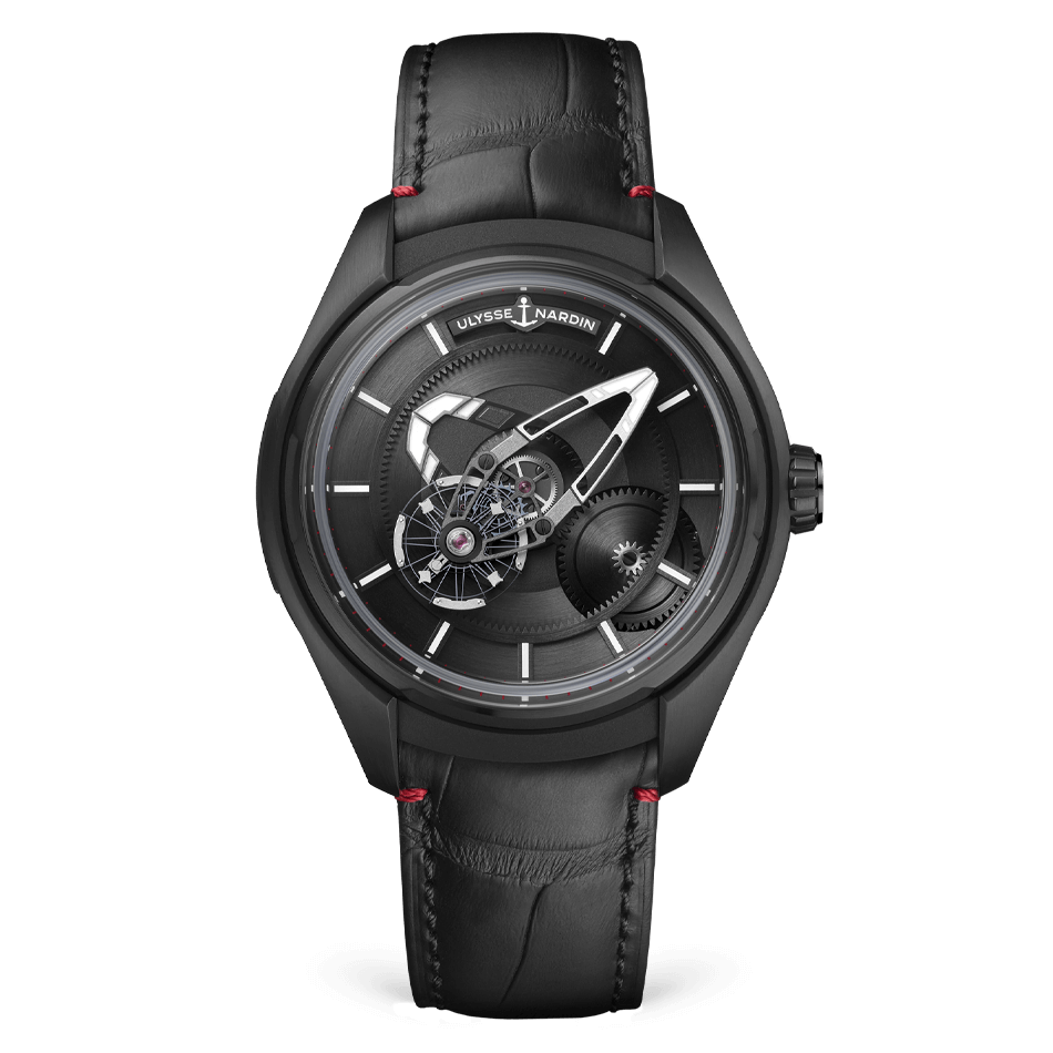 Ulysse Nardin Freak X 43 mm Black Dial Titanium Leather Strap 2303-270/BLACK