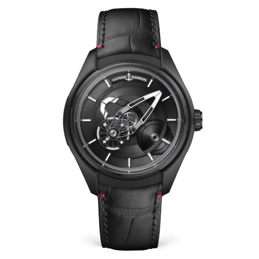 Ulysse Nardin Freak X 43 mm Black Dial Titanium Leather Strap 2303-270/BLACK