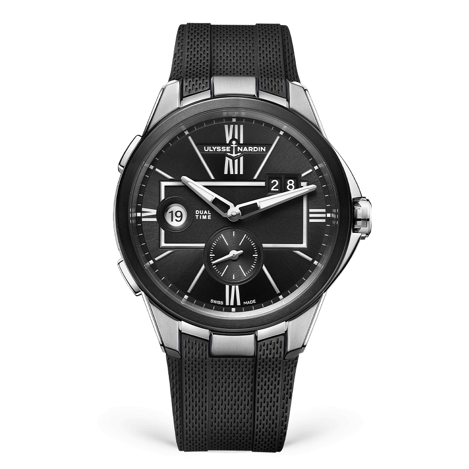 Ulysse Nardin Blast Dual Time 42 mm Black Dial Stainless Steel Rubber Strap 243-20-3/42