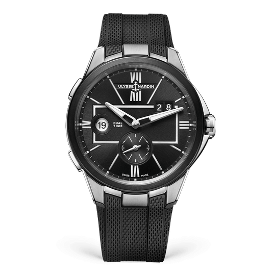 Ulysse Nardin Blast Dual Time 42 mm Black Dial Stainless Steel Rubber Strap 243-20-3/42