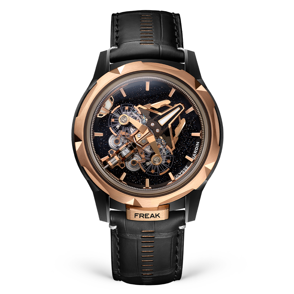 Ulysse Nardin Freak S 45 mm Black Dial Titanium Gold & Ceramic Leather Strap 2513-500LE-2A-BLACK-5N/1A