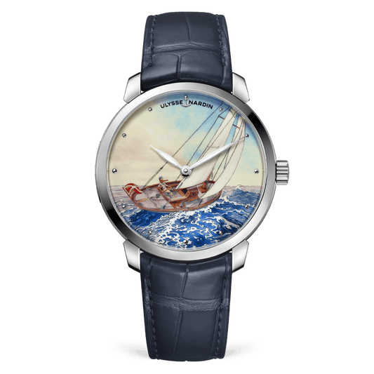 Ulysse Nardin Classico Manara Manufacture 40 mm Ocean Blue Dial Stainless Steel Leather Strap 3203-136LE-2/MANARA.01